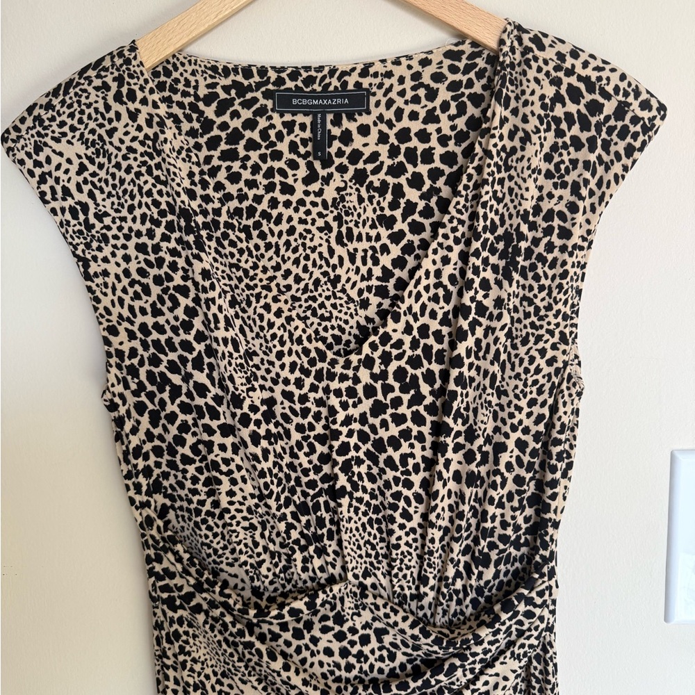 BCBGMAXAZRIALeopard Print Wrap Dress | Size Small